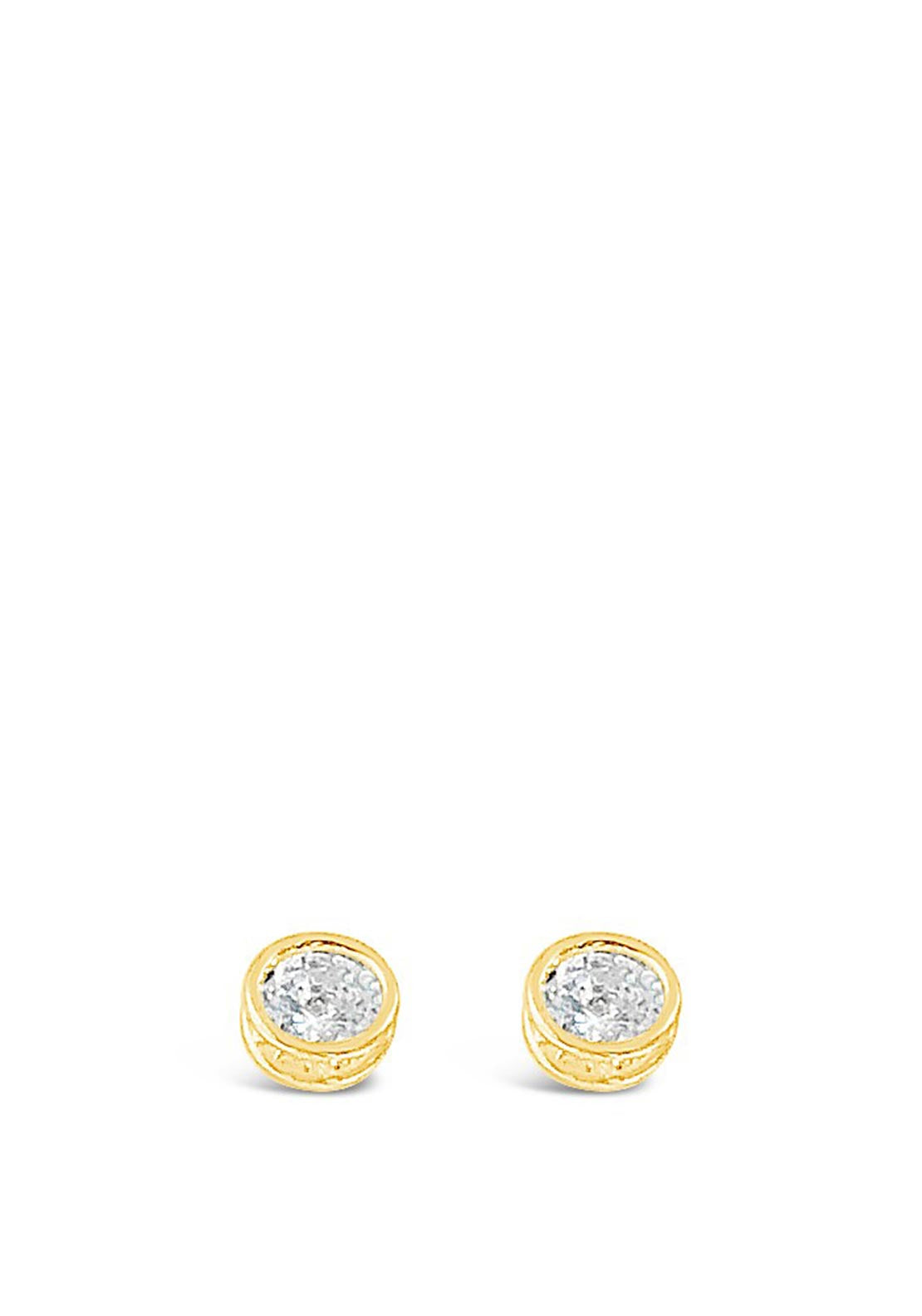 Absolute Diamond Circle Stud Earrings, Gold