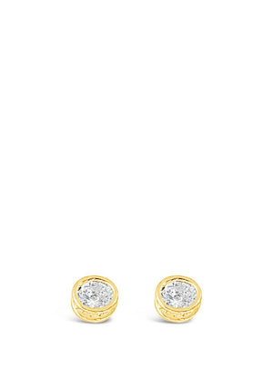 Absolute Diamond Circle Stud Earrings, Gold