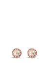 Absolute Pearl Circle Stud Earrings, Rose Gold