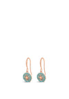Absolute Turquoise Pave North Star French Hook Earrings, Gold