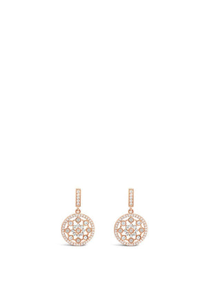 Absolute Rose Pave Drop Earrings, Rose Gold