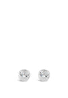 Absolute Diamond Circle Stud Earrings, Silver