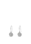 Absolute Crystal Pave North Star French Hook Earrings, Silver