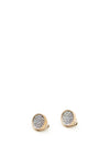 Absolute Gold Diamante Disk Clip-On Earrings