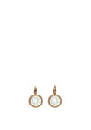 Absolute White Opal Drop Earrings, Rose Gold