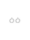 Absolute Double Circle Earrings, Silver