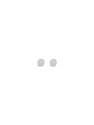 Absolute Circle Stud Earrings, Silver