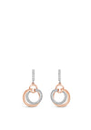 Absolute Rose Gold Linking Rings Drop Earrings, E2057MX