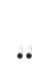 Absolute Gemstone Drop Earrings, Black & Silver