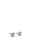 Absolute Square Crystal Earrings, Silver