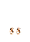 Absolute Interlocking Circle Drop Earrings, Rose Gold