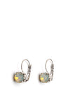 Absolute White Opal Drop Earrings, Silver