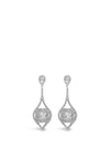 Absolute Tear Drop Earrings with CZ Stone, Silver