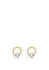 Absolute Diamond Circle Stud Earrings, Gold