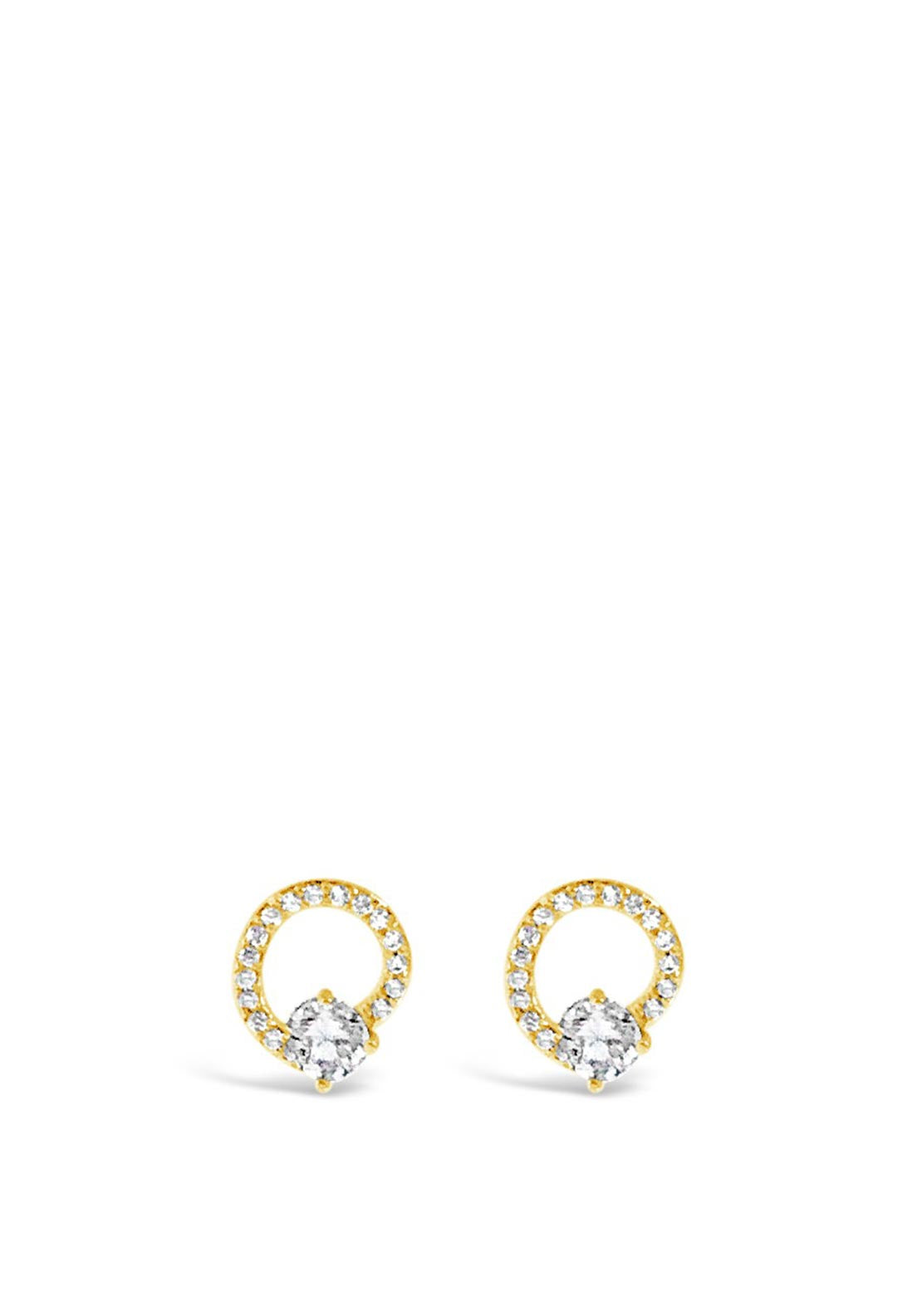 Absolute Diamond Circle Stud Earrings, Gold