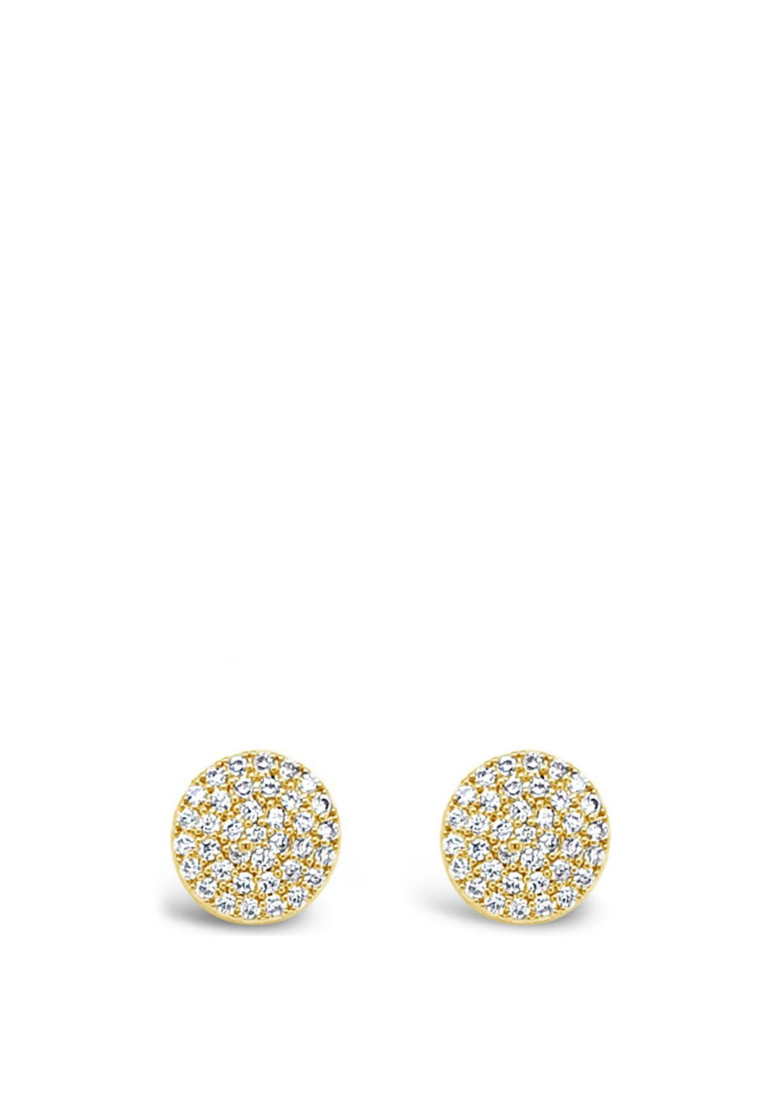 Absolute Diamond Circle Stud Earrings, Gold