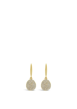 Absolute Diamante Oval Drop Earrings, E2103GL