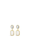 Absolute Gold Opal Rectangular Drop Earrings, E2087GL