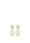 Absolute Gold Opal Rectangular Drop Earrings, E2087GL