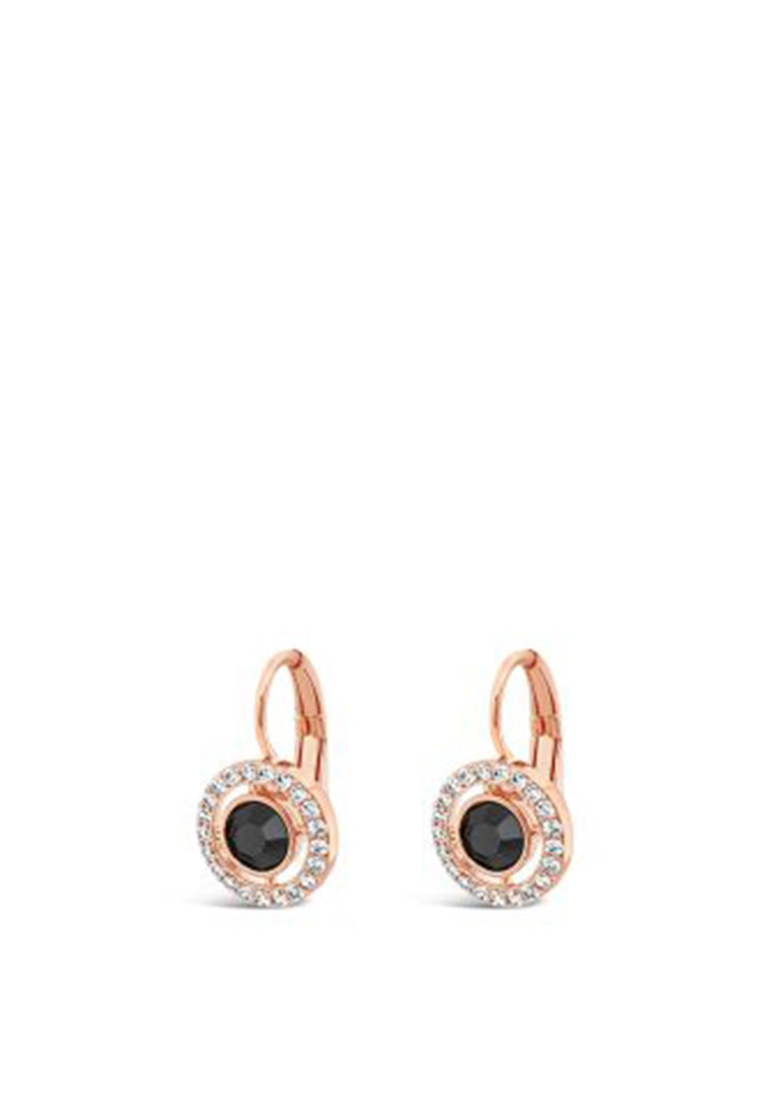 Absolute Hematite Drop Earrings, Rose Gold