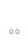 Absolute Rose Gold Linking Rings Stud Earrings, JE240RS
