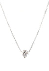 Absolute Girls Dolphin Diamante Necklace, Silver