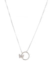 Absolute Jewellery Kids Crystal Butterfly Pendant, Silver