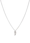Absolute Crystal Leaf Pendant Necklace, Silver