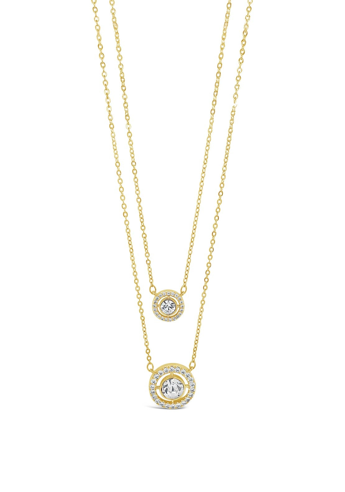 Absolute Pave Crystal Ring Necklace, Gold