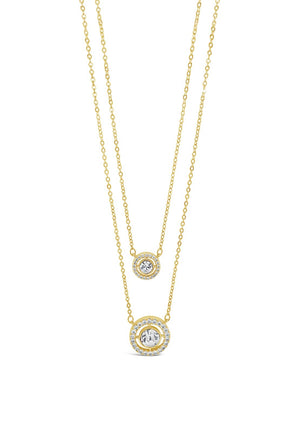 Absolute Pave Crystal Ring Necklace, Gold