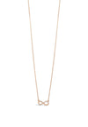 Absolute Stone Set Infinity Knot Necklace, Rose Gold