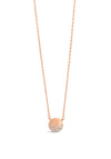 Absolute Diamante Disc Pendant Necklace, Rose Gold