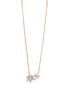Absolute Diamante Flower Pendant Necklace, Rose Gold