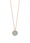 Absolute Turquoise Star Large Pendant Necklace, Rose Gold