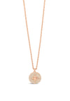 Absolute White Opal Star Large Pendant Necklace, Rose Gold
