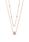 Absolute White Opal Layered North Star Necklace, Rose Gold