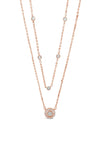 Absolute White Opal Layered North Star Necklace, Rose Gold