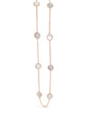 Absolute White Opal & Crystal Bead Necklace, Rose Gold