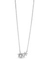 Absolute Diamante Flower Pendant Necklace, Silver