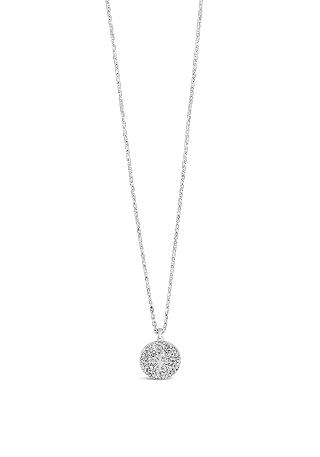 Absolute Pave Star Large Pendant Necklace, Silver