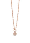 Absolute Crystal Circle Pendant Necklace, Rose Gold