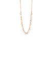 Absolute White Opal Rectangle Necklace, Rose Gold