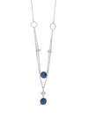 Absolute Silver Midnight Blue Stone & Star Necklace, N2021MB