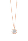 Absolute Rose Gold Necklace with Diamante Disc, N2046MX