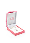 Absolute Diamante Square Pendant Necklace, Silver