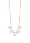 Absolute White Opal Drop Rose Gold Necklace, N2089RS