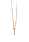Absolute Rose Gold Long Tassel and Pink Pearl Necklace, N2090RS
