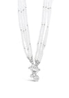 Absolute Silver White Pearl Necklace, N2092SL