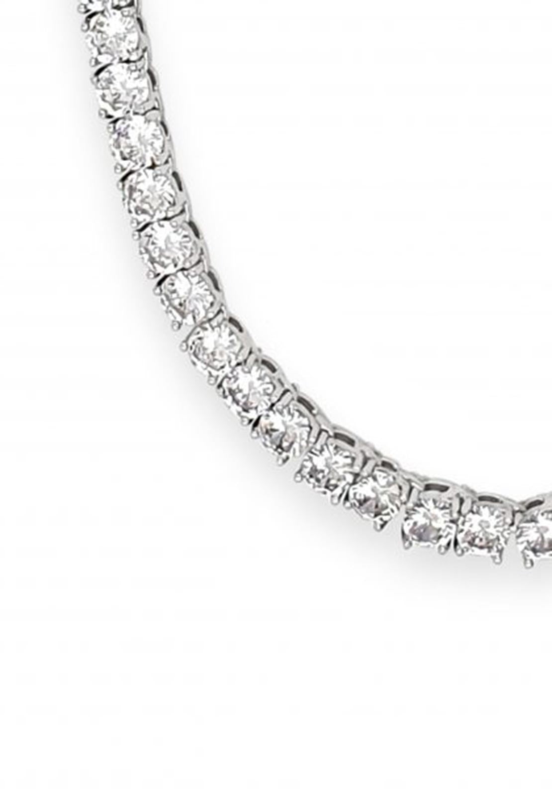 Absolute Square Diamond Necklace, Silver