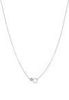 Absolute Jewellery Duo Circle Pendant Necklace, Silver